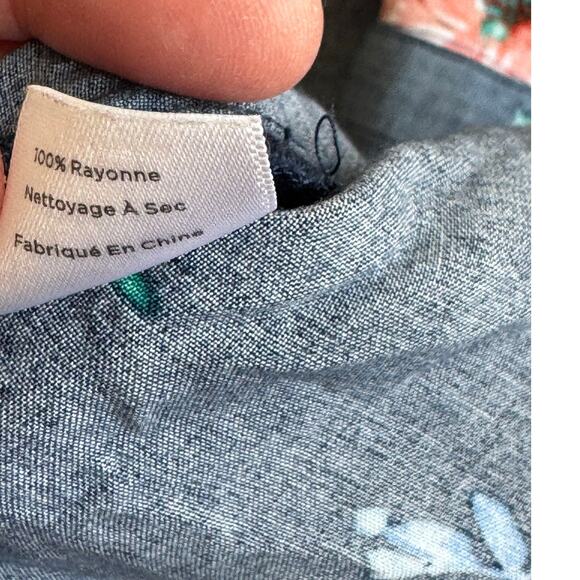 TALBOTS Sleeveless, summer Maxi Dress, Blue w/Floral print, size 8 - Picture 11 of 11